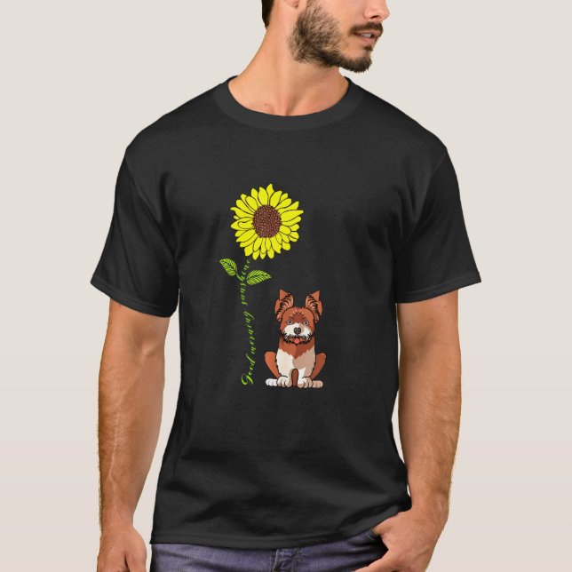 Womens Good Morning Sunshine Yorkshire Terrier Sun T-Shirt (Vorderseite)