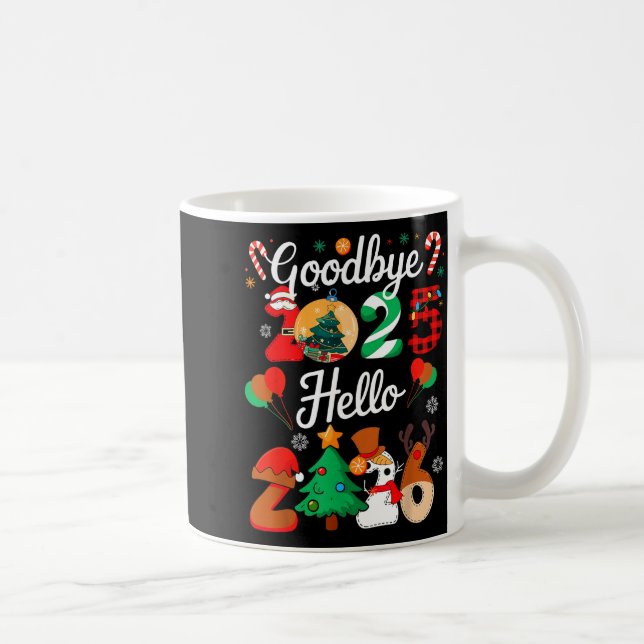 Womens Goodbye 2025 Hello 2026 Christmas Matching  Kaffeetasse (Rechts)