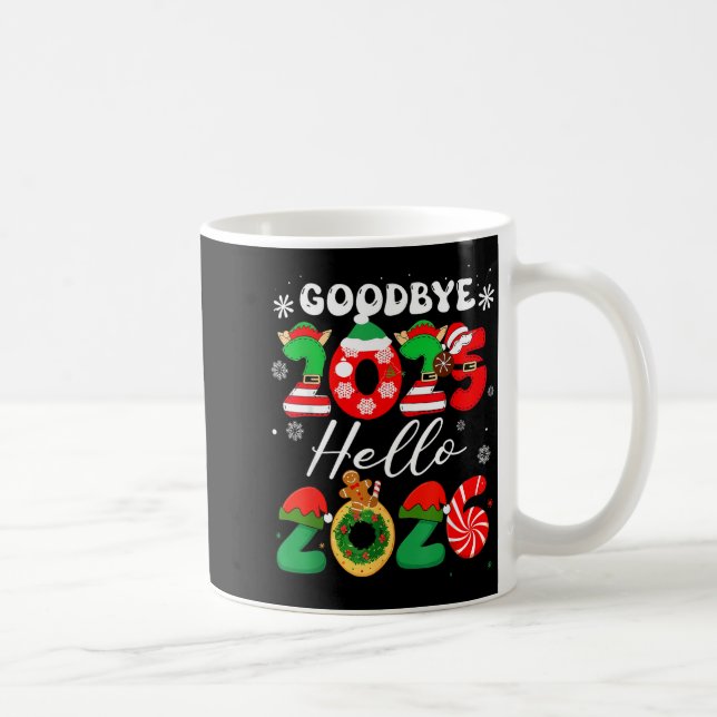 Womens Goodbye 2025 Hello 2026 Christmas Matching  Kaffeetasse (Rechts)