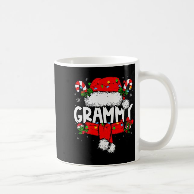 Womens Grammy Christmas Pajama Santa Claus Family  Kaffeetasse (Rechts)