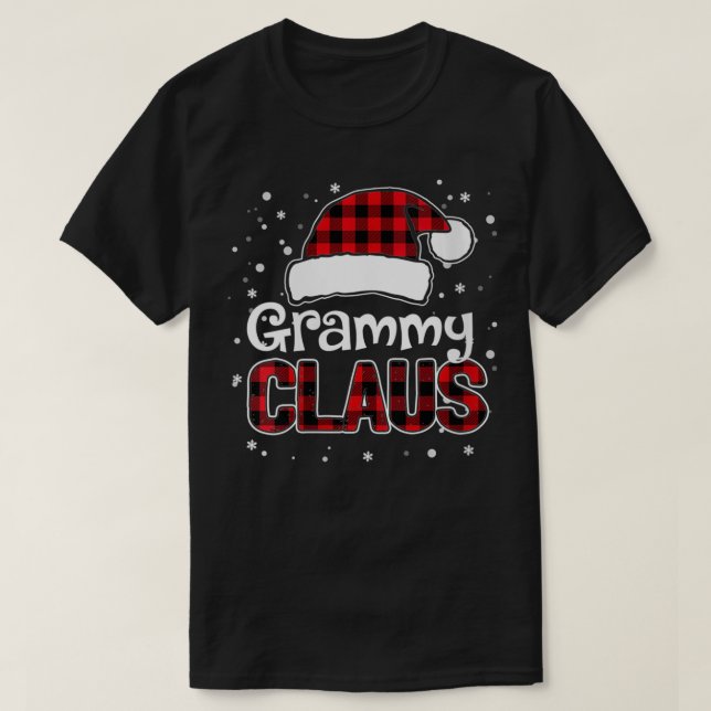 Womens Grammy Claus Weihnachts-Weihnachtsmannmütze T-Shirt (Design vorne)