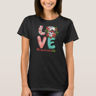 Womens Grand Mere Life Liebe Oma Skull Rose Cos T-Shirt