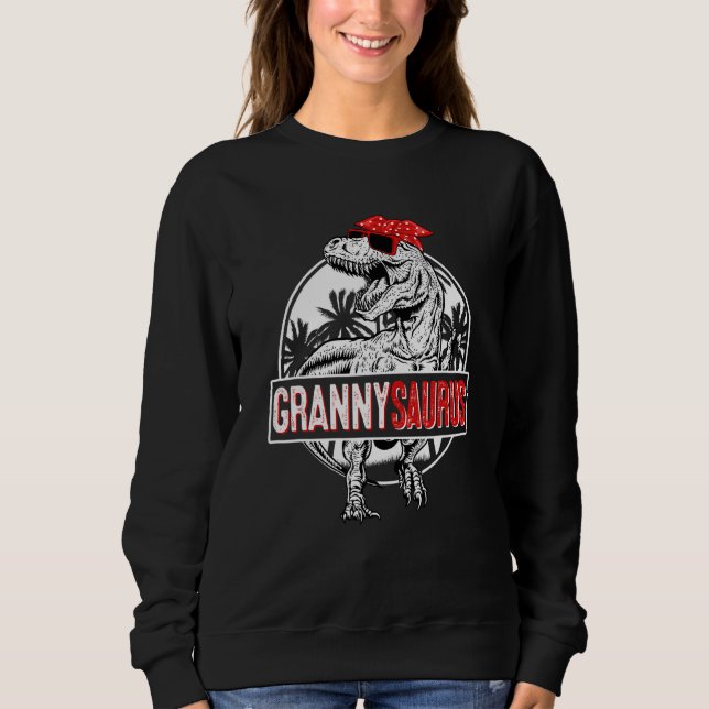 Womens Granny Saurus Dinosaur Grannysaurus Rex Sweatshirt (Vorderseite)