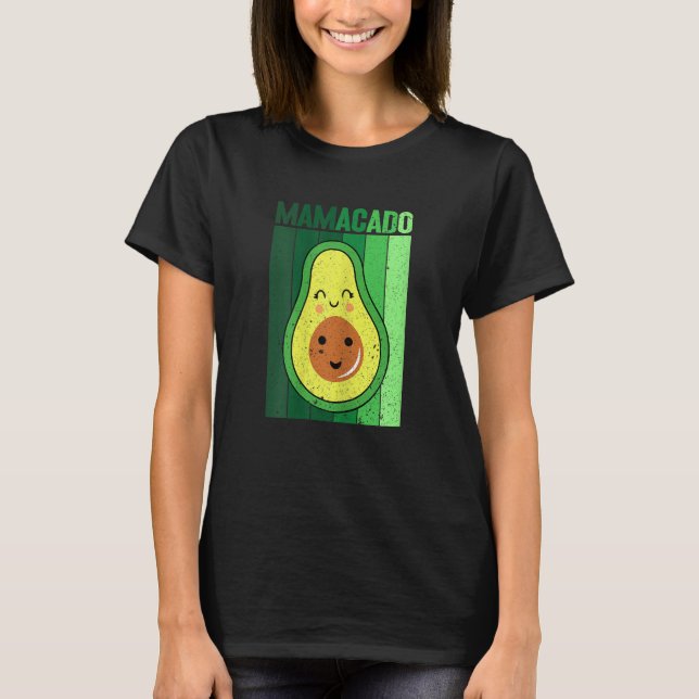 Womens  Graphic of Mamacado Papacado for Avocado   T-Shirt (Vorderseite)