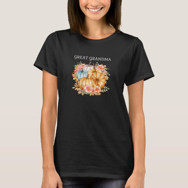 Womens Great Grandma Colorful Pumpkins Fall Autumn T-Shirt (Vorderseite)