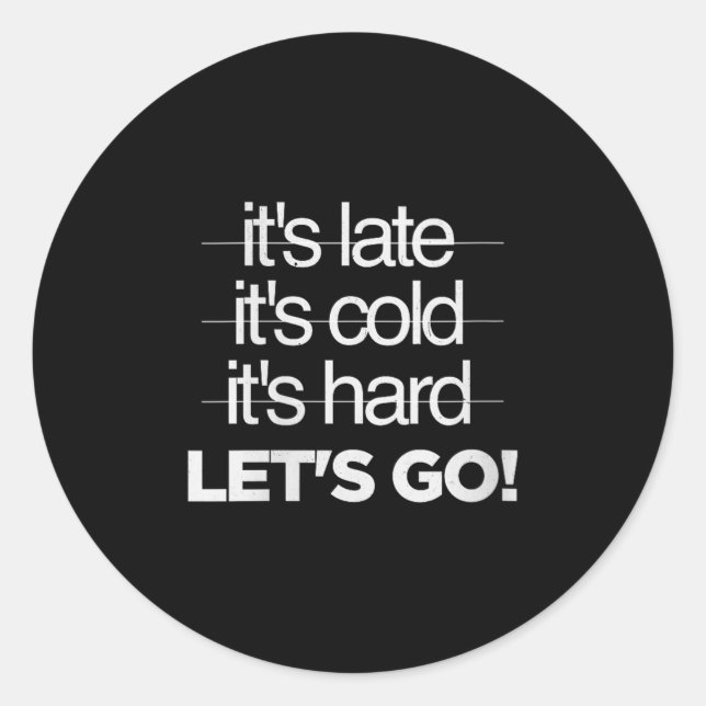 Womens Great Motivational Discipline Workout No Ex Runder Aufkleber (Vorderseite)