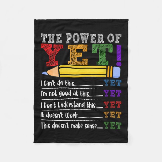 Womens Growth Mindset Teacher Motivational Sitive  Fleecedecke (Vorderseite)