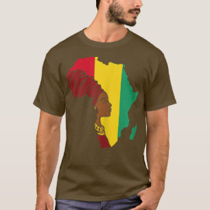 Womens Guinea Guinean Flag Afrika Karte Ethnisches T-Shirt