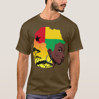 Womens GuineaBissauan Queen Black History Month Fl T-Shirt