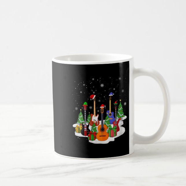 Womens Guitar Christmas Decor Musical Guitar Lover Kaffeetasse (Rechts)