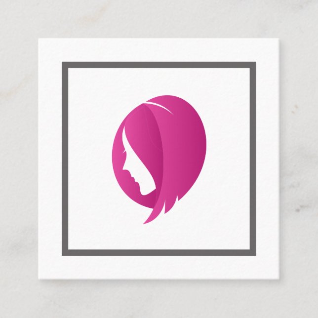 Womens Hair | Berufliche Friseurin Quadratische Visitenkarte (Vorderseite)