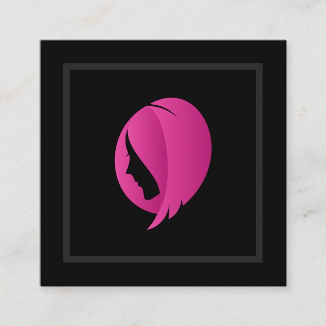 Womens Hair | Berufliche Friseurin Quadratische Visitenkarte (Vorderseite)