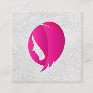 Womens Hair   Berufliche Friseurin Quadratische Visitenkarte