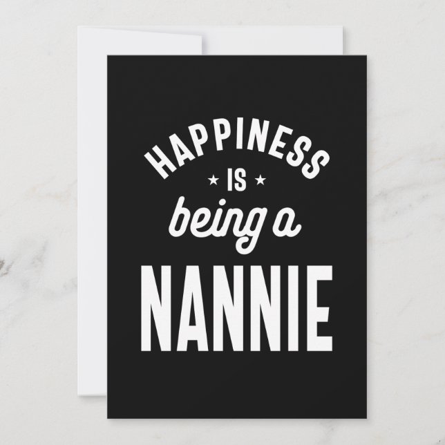 Womens Happiness Nannie Grandma Geschenk Dankeskarte (Vorderseite)