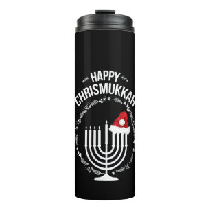 Womens Happy Chrismukkah Hanukkah Weihnachtsjuwis Thermosbecher