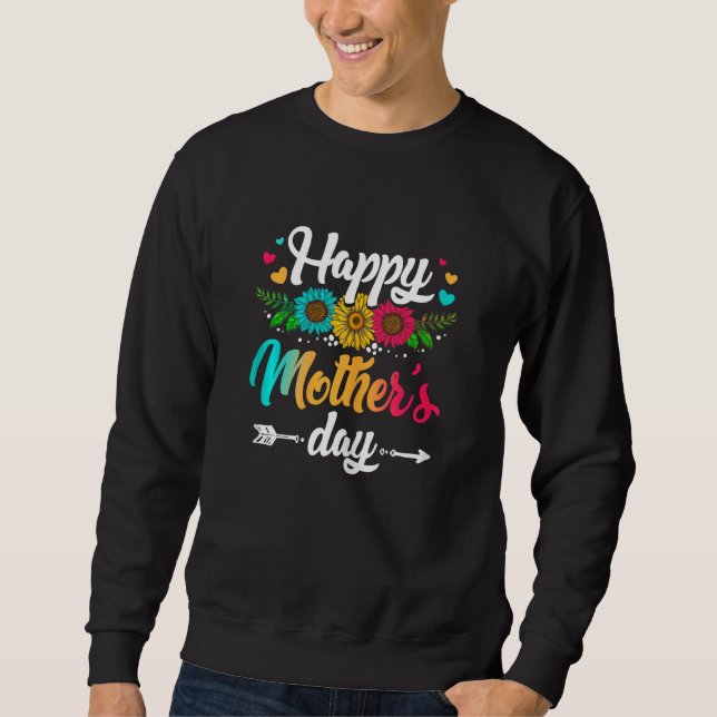 Womens Happy Mother s Day 2023 Cute Floral Girl Wo Sweatshirt (Vorderseite)