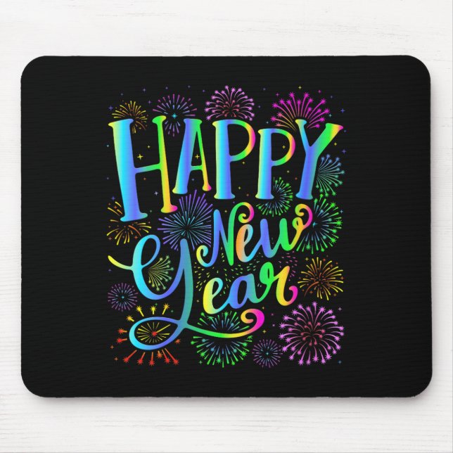 Womens Happy New Year 2026 V-neck  Mousepad (Vorne)