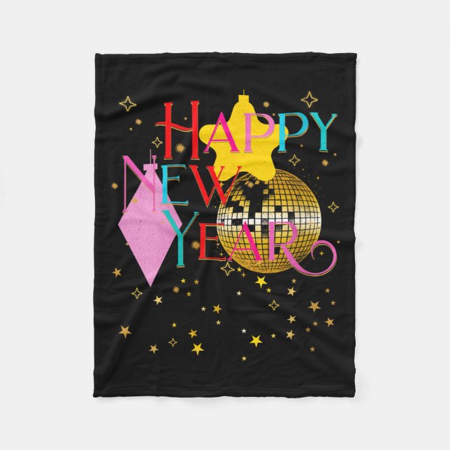 Womens Happy New Years Eve Party Supplies 2026 Mat Fleecedecke (Vorderseite)