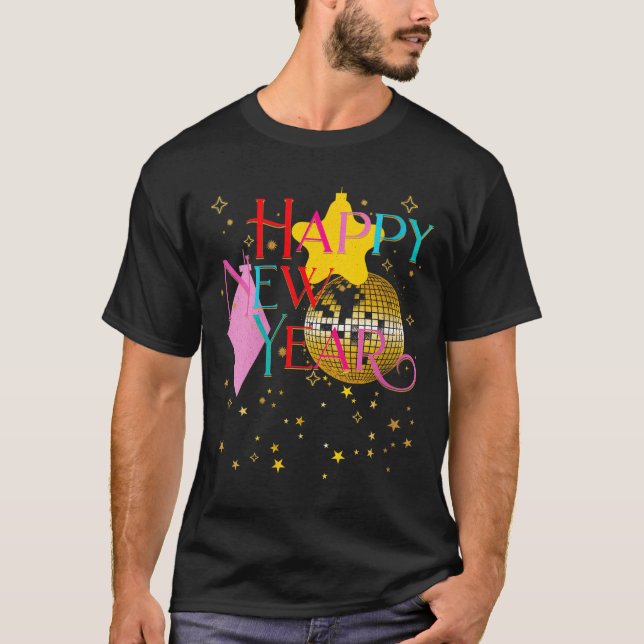 Womens Happy New Years Eve Party Supplies 2026 Mat T-Shirt (Vorderseite)