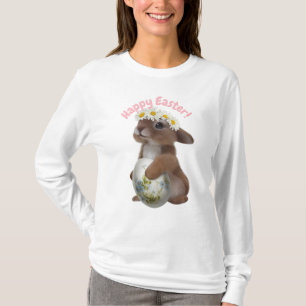 "Women's Happy Oaster Bunny Long Sleeve T-Shirt" T-Shirt