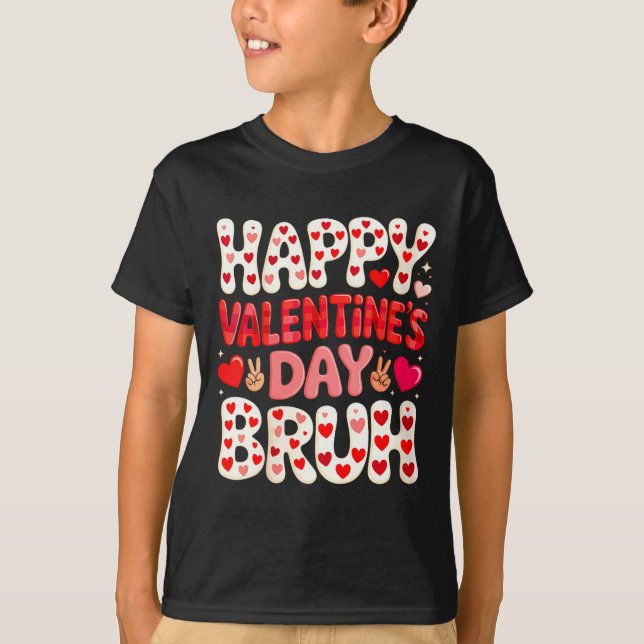 Women's Happy Valentine's Day Hearts Matching Kids T-Shirt (Vorderseite)