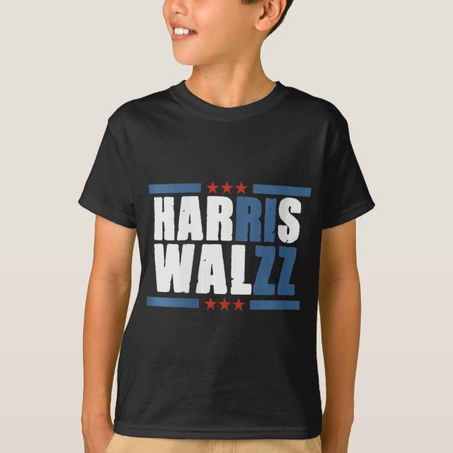 Womens Harris Wz Rizz Funny Voting Kamala Präsiden T-Shirt (Vorderseite)