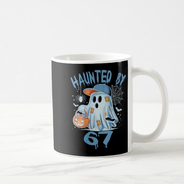 Womens Haunted 6 7 Six Seven 67 Meme Halloween Cos Kaffeetasse (Rechts)
