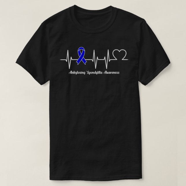 Womens Heartbeat Ankylosing Spondylitis Warrior VN T-Shirt (Design vorne)