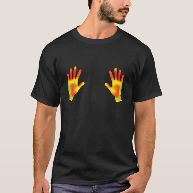 Womens Heat Map Hands Summer T-Shirt (Vorderseite)