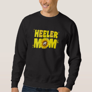 Womens Heeler Mom Women Sunflower Blue Red Austral Sweatshirt