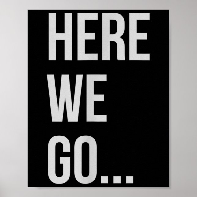 Womens Here We Go Xl Heather Blue  Poster (Vorne)