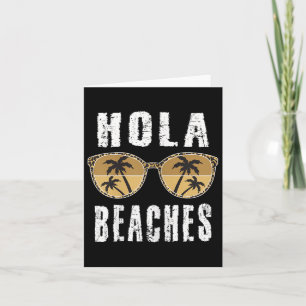 Womens Hola Funny Pineaple Beach Sommerurlaub Karte