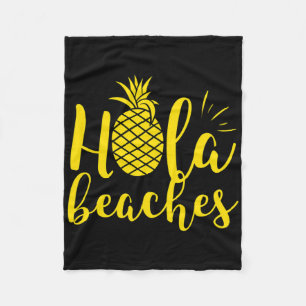 Womens Hola Strände Ananas Hawaiianische Ferien Fleecedecke