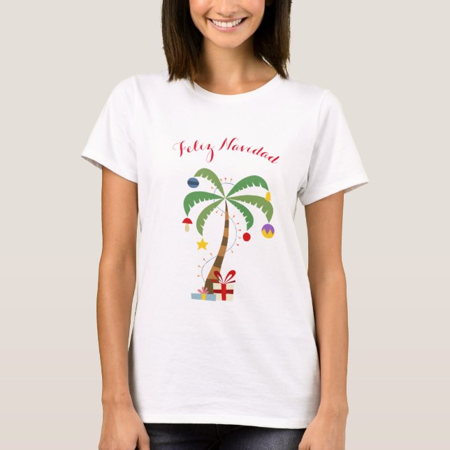 Women's Holiday Shirt-Feliz Navidad T-Shirt (Vorderseite)