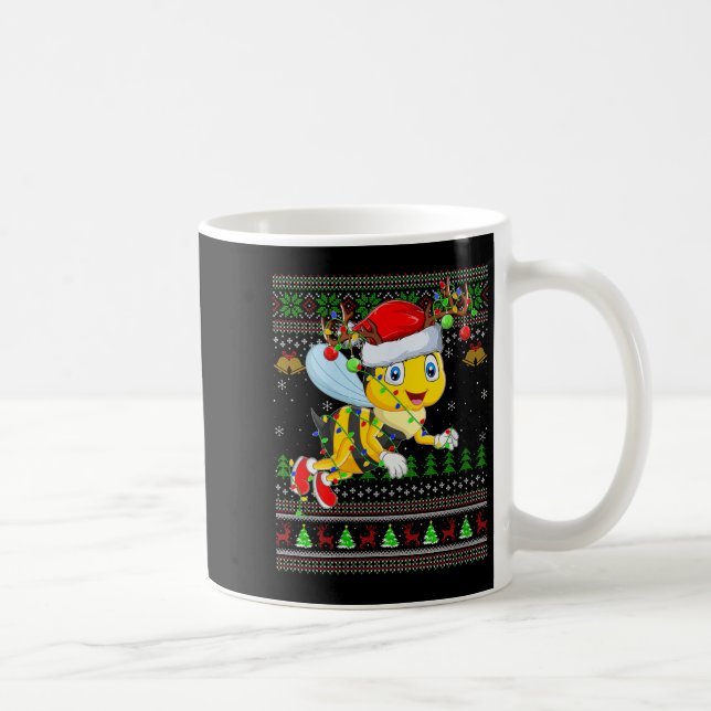 Womens Honey Bees Ugly Christmas Sweaters Holiday  Kaffeetasse (Rechts)