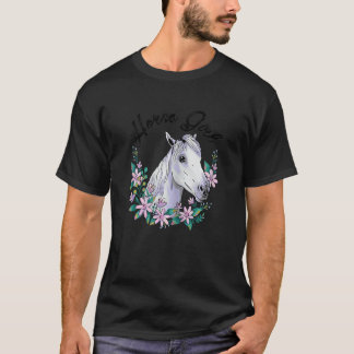 Womens Horse Girl Graphic Horse Lover Equestrian R T-Shirt