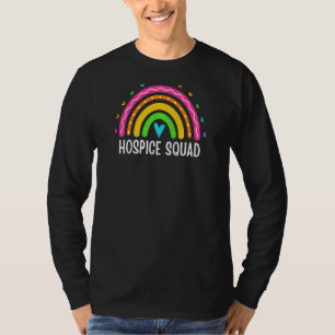 Womens Hospice Squad Krankenhilfe Pflege Rainbow H T-Shirt