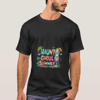 Womens HOT GHOUL SOMMER Funny Summerween Vibes Ske T-Shirt