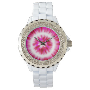 Womens Hot Pink Kristall Wristwatch Armbanduhr