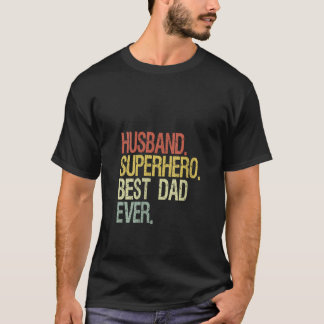 Womens Husband Superheldin Bester Papa je V Neck T-Shirt