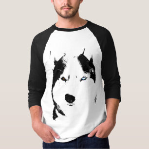 Womens Husky Baseball Jersey Shirt Sled Hundeshirt
