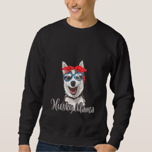 Womens Husky Mama Mama Siberischer Roter Skarve Sweatshirt