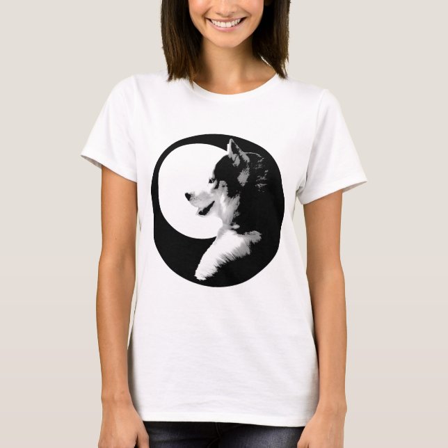Womens Husky T - Shirt Husky Malamute Hundeshirt (Vorderseite)