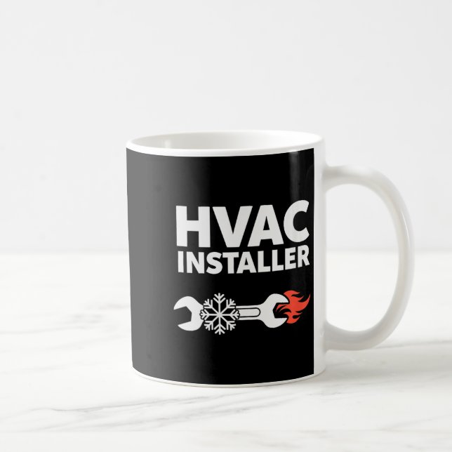 Womens Hvac Installer Funny Hvac Tech Technician F Kaffeetasse (Rechts)
