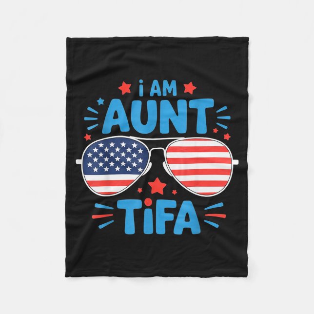 Womens I Am Aunt Tifa Tee  Fleecedecke (Vorderseite)