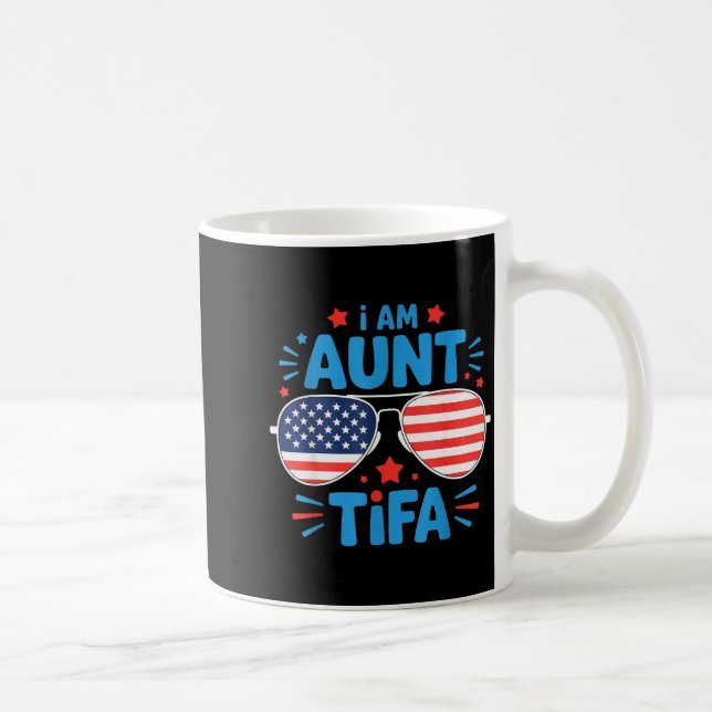 Womens I Am Aunt Tifa Tee  Kaffeetasse (Rechts)