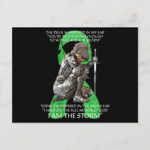 Womens I Am Storm Non Hodgkins Lymphoma Christian  Postkarte