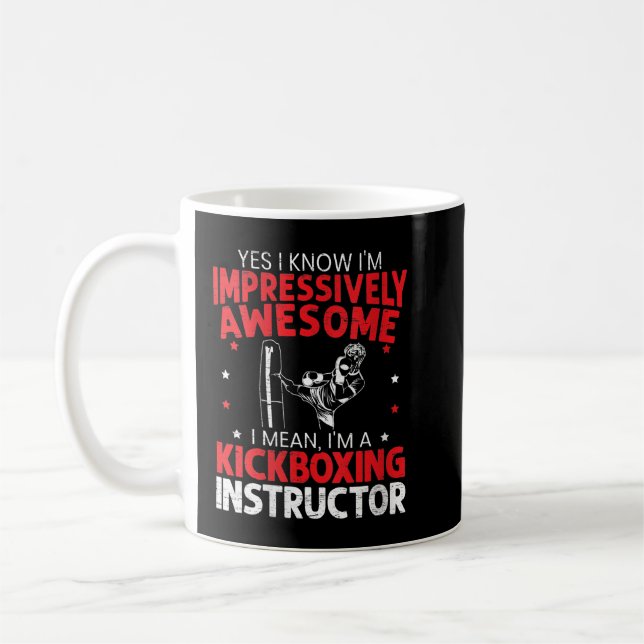  Womens I bin Kickboxing Instructor Kickboxer Comb Kaffeetasse (Links)