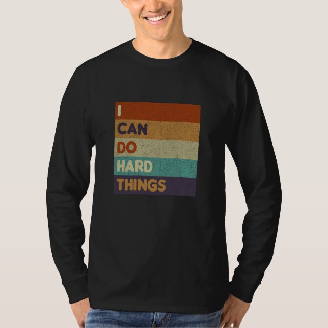 Womens I Can Do Hard Things Vest Workout Summer Ca T-Shirt (Vorderseite)