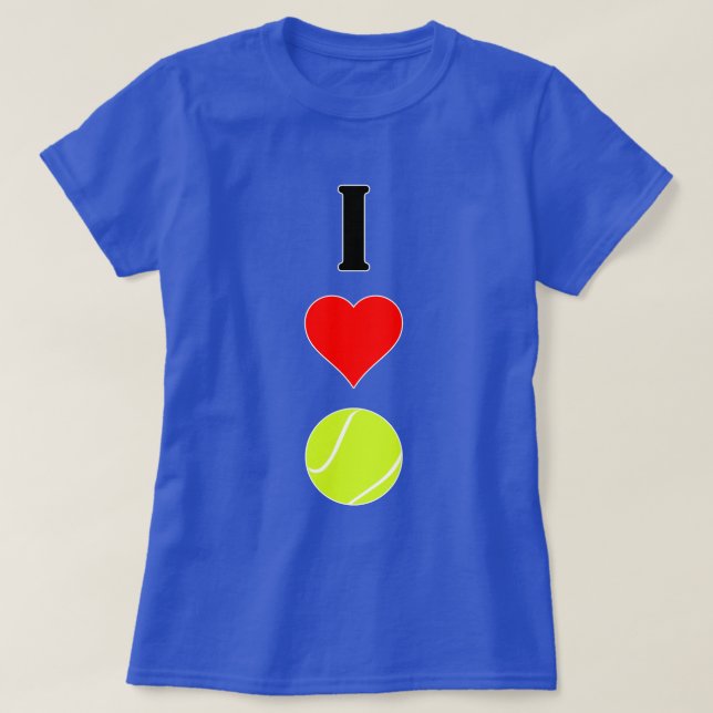 Women's I Liebe (Heart) Tennis T - Shirt (Design vorne)